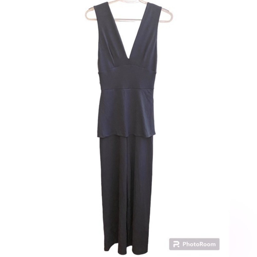 Susana Monaco Sleeveless Layered Jumpsuit in size S, sample piece, NWT, dk grey